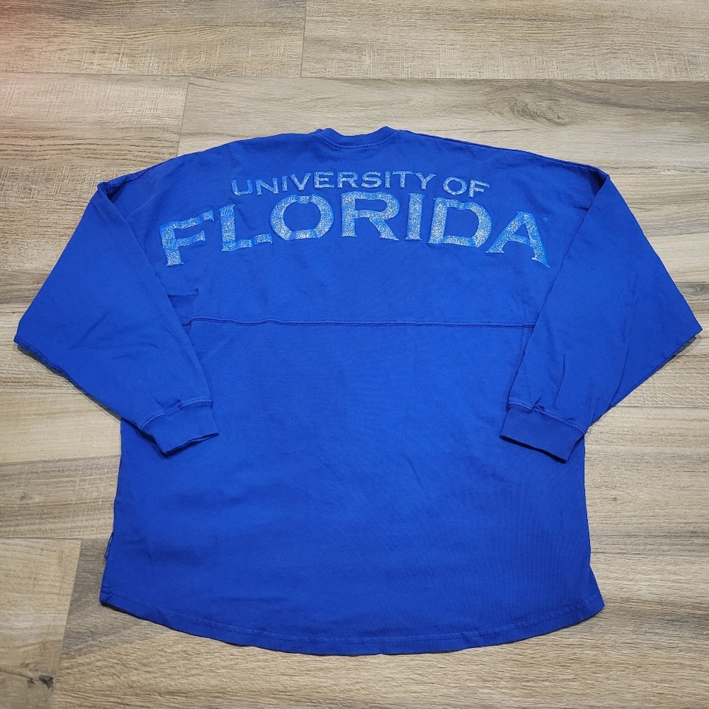 Spirit Jersey UF University of Florida Gators Glitter Long Sleeve Tee Women's XL